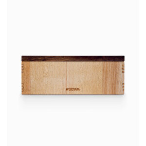Mutfak İçin Saklama Kutusu 2 - Gürgen Ve Ceviz Ağacından - 198mm X 58mm X 75mm - Woodsaka