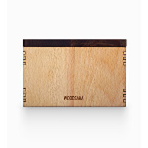 Mutfak İçin Saklama Kutusu 3 - Gürgen Ve Ceviz Ağacından - 138mm X 98mm X90mm - Woodsaka