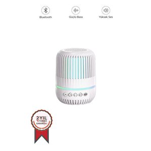 Torima Gts-2150 Beyaz Kablosuz Taşınabilir Rgb Işıklı Bluetooth Hoparlör Speaker Beyaz