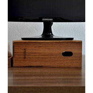 Reka Bilgisayar Yanı Masa Düzenleyici - Monitor Altlığı - Küçük - 260mm X 219mm X 102mm - Woodsaka