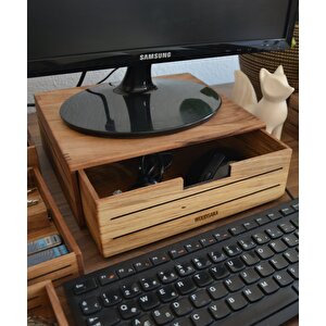 3line Monitor Stand - 261mm X 225mm X 88mm - Woodsaka