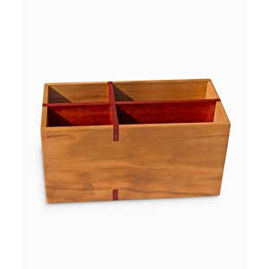 Kiraz & Paduk Kalemlik - Büyük - 178mm X 88mm X 90mm - Woodsaka