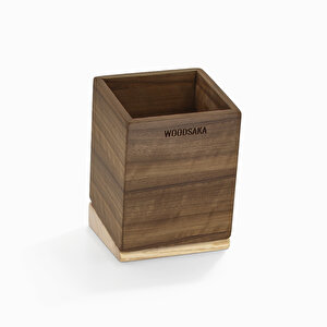 Meru - Eğimli Kalemlik - 80mm X 80mm X 110mm - Woodsaka