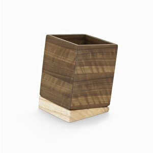 Meru - Eğimli Kalemlik - 80mm X 80mm X 110mm - Woodsaka