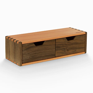 İki Çekmeceli Mini Dolap - 340mm X 120mm X 100mm - Woodsaka