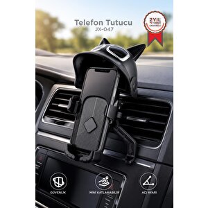 Torima Telefon Tutucu Kedili Motorsiklet Bisiklet Oto Aksesuarları Jx047 Siyah