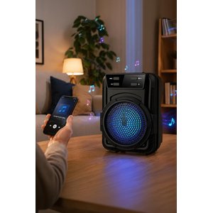 Torima Bluetooth Hoparlör Rgb Ledli Usb Tf Fm Radyo Hoparlör Gts-1346 Siyah