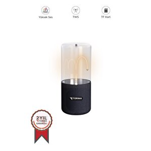 Torima D40 Siyah Tws Manyetik Bükülebilir Işık 5.3 Bluetooth Hoparlör Speaker