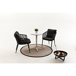 Rapunzel  Bahçe Balkon Bistro Set Antrasit