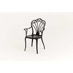 Black Döküm Bahçe Balkon  Bistro Set