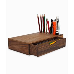 Reka Çekmeceli Kalemlik Organizer - 285mm X 170mm X 60mm - Woodsaka