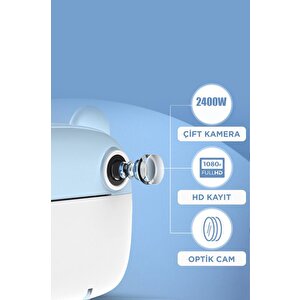 Dijital Fotoğraf Makinesi Çocuk Termal Resim Kağıt Baskılı Yazıcı Kamera Makinesi Cmr14 Mavi