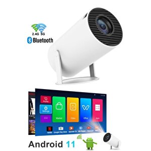 Hy300t Lite Taşınabilir Sinema Projektörü Ev Sineması Bluetooth Android 11 Akıllı Projeksiyon Wifi