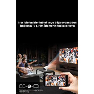 Hy300t Lite Taşınabilir Sinema Projektörü Ev Sineması Bluetooth Android 11 Akıllı Projeksiyon Wifi