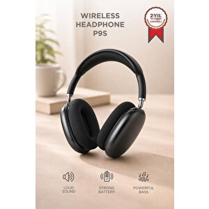 Torima Bluetooth Kulaklık Sd Kart Aux Destekli Kulak Üstü Kablosuz Kulaklık P9s Siyah