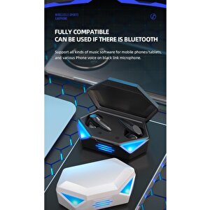 Oyuncu Kulaklığı Kablosuz Kulakiçi Rgb Işıklı Çift Mikrofonlu 3 Modlu Bluetooth 5.2 Tg-g20