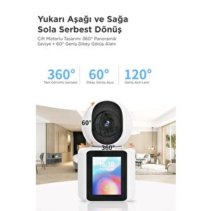 Torima Cmr-11 Monitörlü Smart Ip Full Hd 360° Akıllı Güvenlik Kamerası Bebek Kamerası