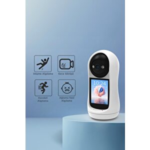 Torima Cmr17 Monitörlü Smart Ip Full Hd 360° Akıllı Güvenlik Kamerası Hareket Algılama Bebek Kamerası