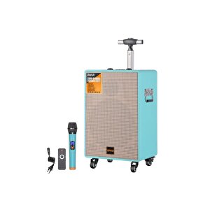 Torima B-v8 Mikrofonlu Kumandalı Taşınabilir Tekerlekli Bluetooth Hoparlör Mavi