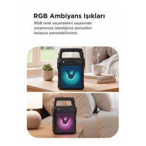 Torima Bluetooth Hoparlör Güneş Enerjili Fenerli Taşınabilir Hoparlör Kts-1706 Siyah