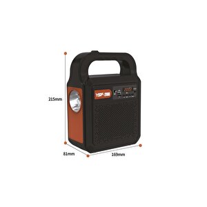 Torima Ysf-200 Siyah Güneş Enerjili Panelli Fenerli Bluetooth Kamp Hoparlör