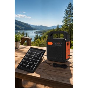 Torima Kamp Hoparlörü Güneş Enerjili Panelli Fenerli Bluetooth Hoparlör Ysf200 Siyah