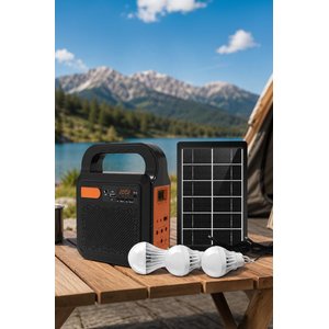 Torima Kamp Hoparlörü Güneş Enerjili Panelli Fenerli Bluetooth Hoparlör Ysf200 Siyah