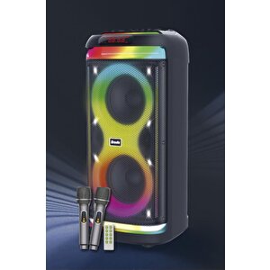 Torima Bts-1993 Siyah Rgb Ledli Mikrofonlu Kumandalı Bluetooth Hoparlör Parti Speaker