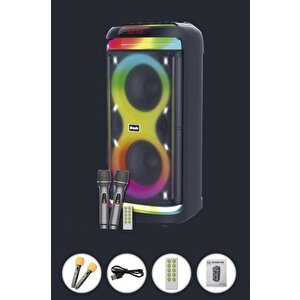Torima Bts-1993 Siyah Rgb Ledli Mikrofonlu Kumandalı Bluetooth Hoparlör Parti Speaker