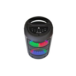 Torima Kts-1296 Siyah Telefon Tutacaklı Rgb Ledli Taşınabilir Bluetooth Hoparlör Parti Speaker