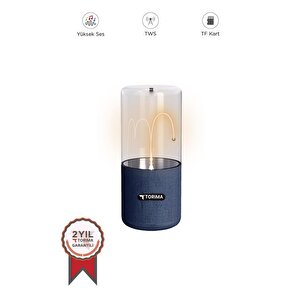 Torima D40 Lacivert Tws Manyetik Bükülebilir Işık 5.3 Bluetooth Hoparlör Speaker