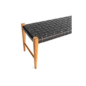 Gerçek Deri̇ Kent Bench, Si̇yah