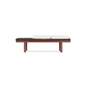 Doğal Ahşap Izgaralı Bench