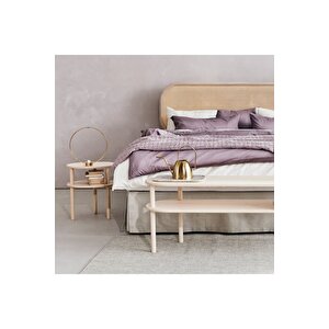 Doğal Ahşap Hazeranlı Yatak Başlığı (50x170 Cm)
