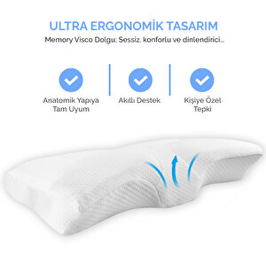 Papillow Medical Promed V Plus Cervical Boyun Destek Yastığı 60x34x11/7 Boyun Fıtığı Ve Düzleşmesi