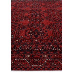 Cool Halı Atlas 02 Kırmızı Mutfak Halısı Yıkanabilir Halı Kaymaz Taban Afgan Halısı Salon Halısı