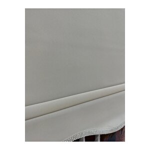 Mat Krem Dilimli Stor Perde 220x200 cm