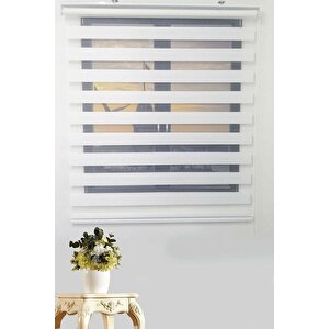 Oscar Beyaz Zebra Perde 140x260 cm