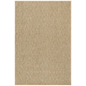 Madrid Natural Beyaz Mutfak Halısı Jüt Hasır Dokulu Balkon Ofis Halısı Outdoor Halı 100x200 cm