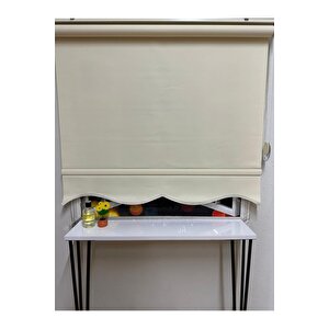 Mat Krem Dilimli Stor Perde 70x200 cm