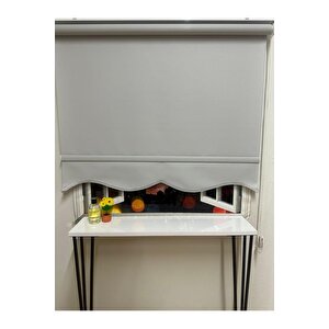 Mat Açık Gri Dilimli Stor Perde 110x270 cm