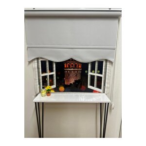 Mat Açık Gri Dilimli Stor Perde 110x270 cm