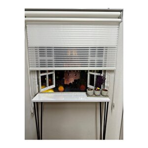 Çizgili Çift Mekanizmalı Tül Ve Stor Perde - Model 1 190x260 cm