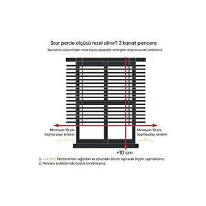 Çizgili Çift Mekanizmalı Tül Ve Stor Perde - Model 1