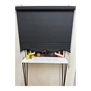 Mat Siyah Dilimli Stor Perde 70x200 cm