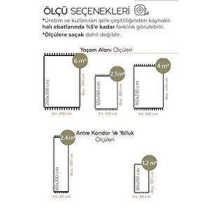 Atlas 03 Kırmızı Mutfak Halısı Yıkanabilir Halı Kaymaz Taban Afgan Halısı Salon Halısı 120x180 cm