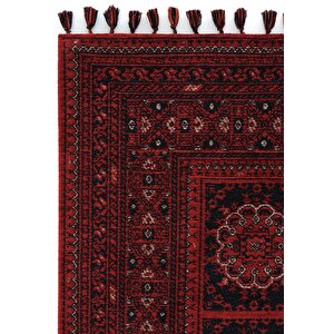 Cool Halı Atlas 03 Kırmızı Mutfak Halısı Yıkanabilir Halı Kaymaz Taban Afgan Halısı Salon Halısı