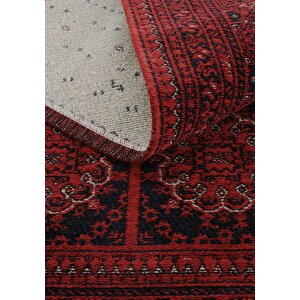 Cool Halı Atlas 03 Kırmızı Mutfak Halısı Yıkanabilir Halı Kaymaz Taban Afgan Halısı Salon Halısı