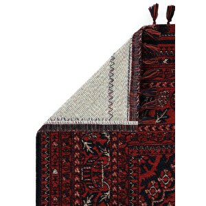 Cool Halı Atlas 05 Kırmızı Mutfak Halısı Yıkanabilir Halı Kaymaz Taban Afgan Halısı Salon Halısı