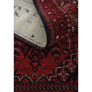 Cool Halı Atlas 05 Kırmızı Mutfak Halısı Yıkanabilir Halı Kaymaz Taban Afgan Halısı Salon Halısı